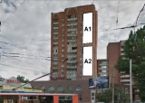 баннер на фасаде г. Пермь, ул. Крупской,42 баннер на фасаде г. Пермь, ул. Крупской,42